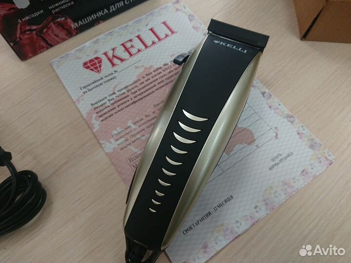 Машинка для стрижки kelli (220в, набор насадок)