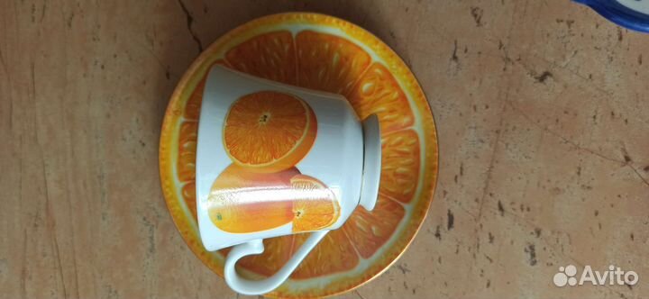 Чашка с блюдцем фарфор