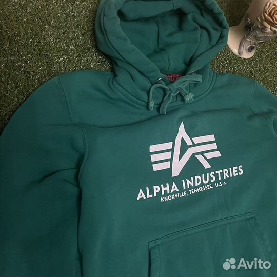 Худи Alpha industries (stone nike adidas fred)