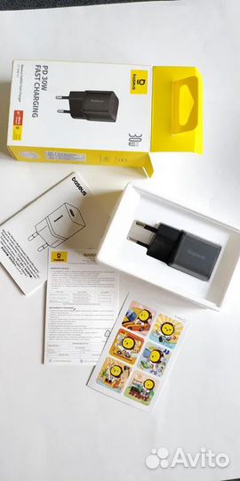 Зарядное устройство Baseus 30 Вт с портом USB Type