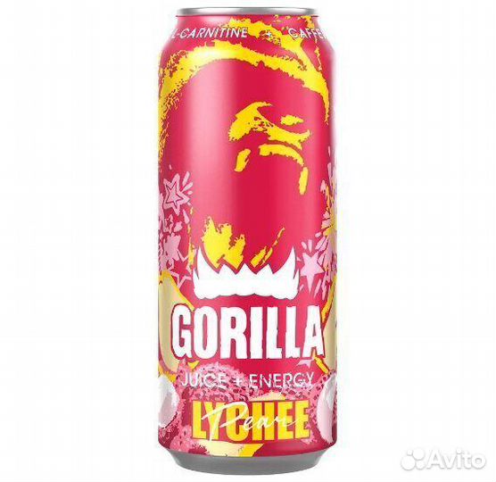 Энергетический напиток Горилла Lychee Личи 0,45л