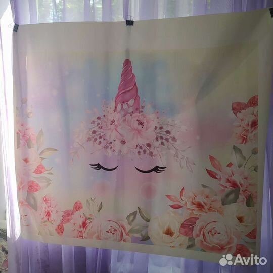 Баннер единорог для фотозоны