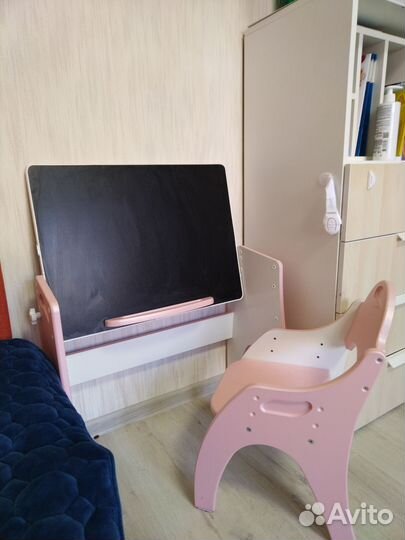 Детский растущий столик и слульчик