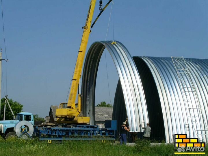 Ангар арочный новый с монтажом