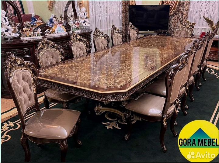 Стол обеденный овальный раздвижной