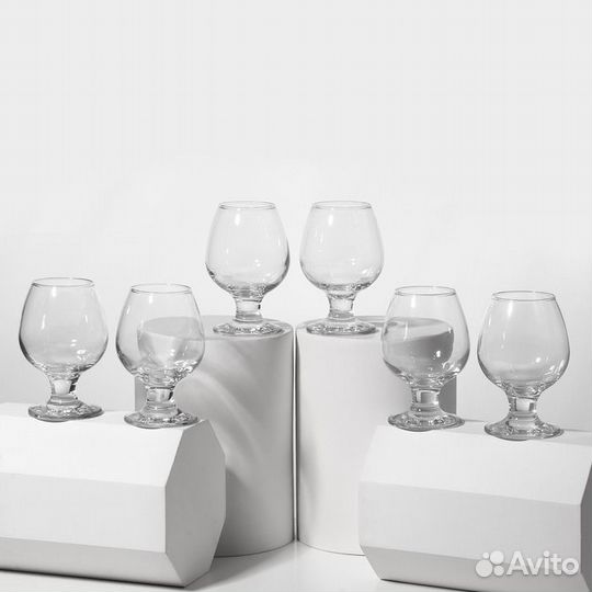 Набор стеклянных бокалов для коньяка Bistro, 265 м