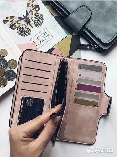 Кошелек замшевый женский