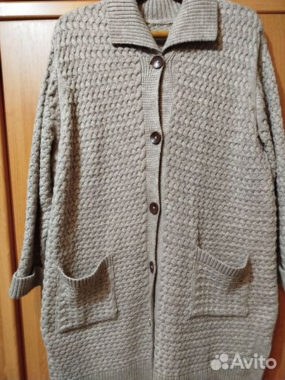 Кардиган женский длинный. Размер 58