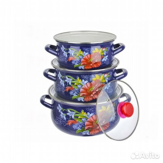 Набор 3 пр. Апрель-Экстра синий (сфер 2л, 3л, 4л)