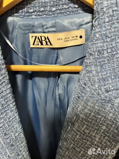 Твидовый пиджак zara L(46)