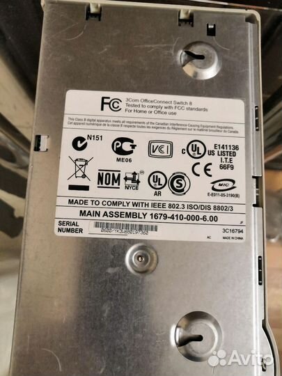 Коммутатор 3com officeConnect Switch 8 3c16794