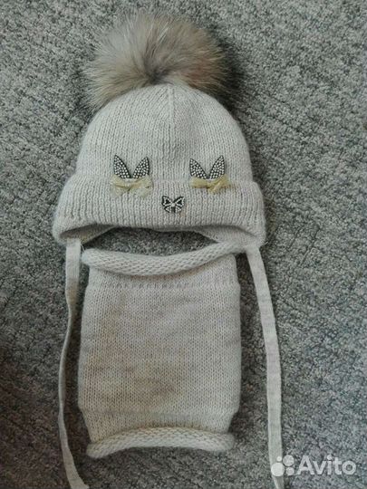 Шапка зимняя для девочки от 0 до 1 года