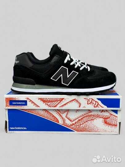 Кроссовки New Balance 574 black великаны