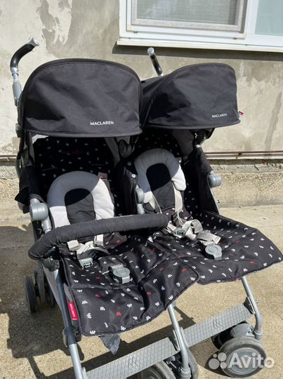 Коляска для двойни/погодок maclaren techno twin