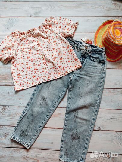 Пакет летних вещей для девочки 128 134 zara