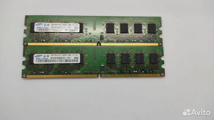 Оперативная память Samsung RAM DDR2 2x2гб