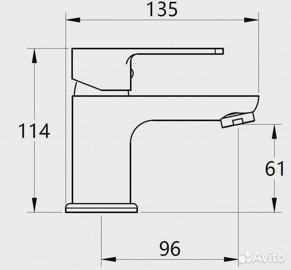 Смеситель voda Drop для раковины (DP26)