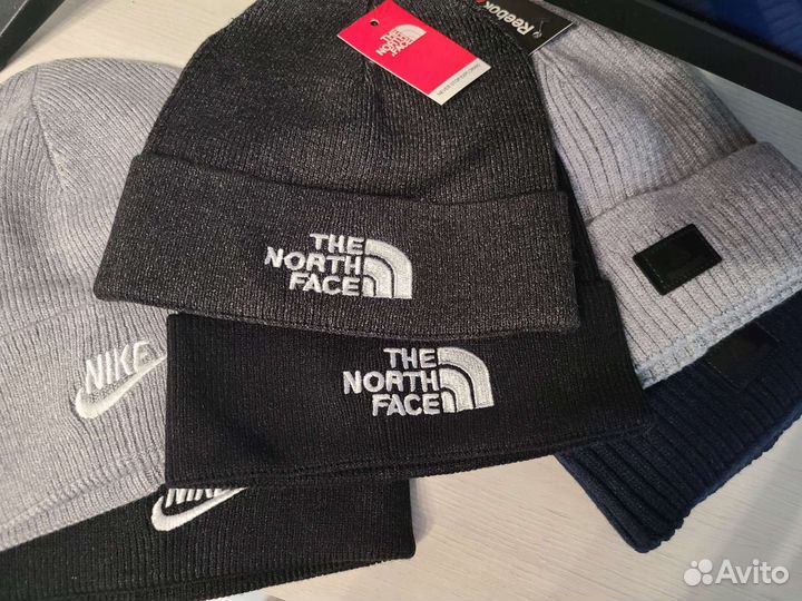 Шапки The North Face,Nike,Reebok осень/зима