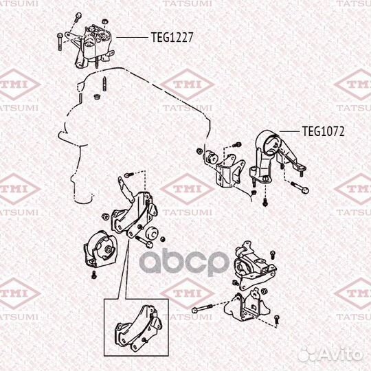 Опора двигателя TEG1227 tatsumi