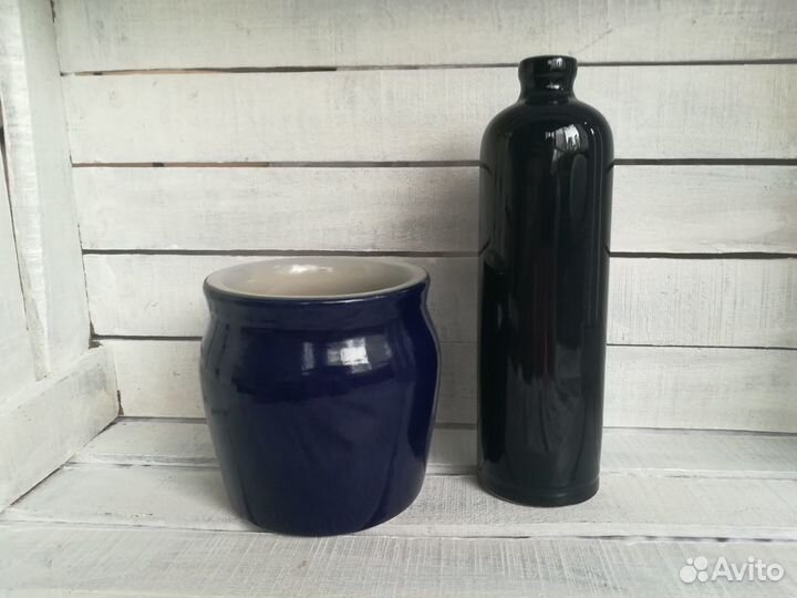 Ваза бутылка керамическая Франция