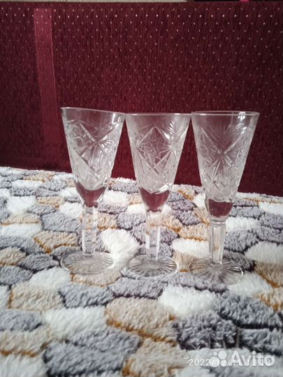 Бокалы и рюмки хрусталь СССР
