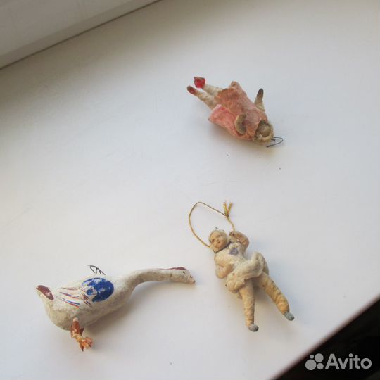 Старинные ватные игрушки