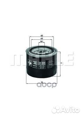 Фильтр масляный mahle OC204 OC204 Mahle/Knecht