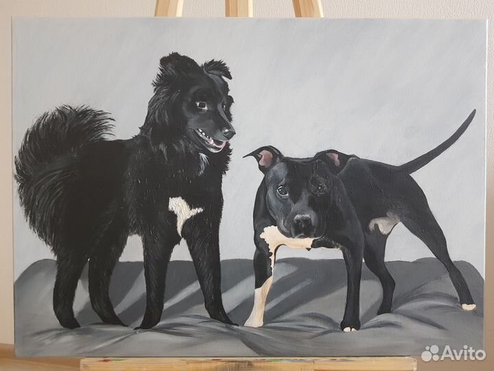 Портрет по фото на холсте (ручная работа)