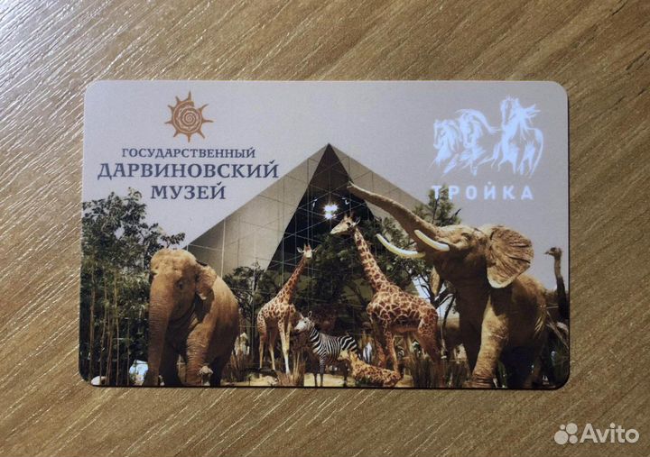 Коллекционная карта тройка Дарвиновский музей