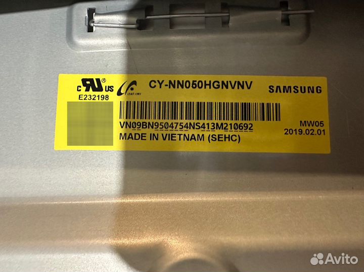 Подсветка В сборе CY-NN050hgnvnv ue50ru7410u