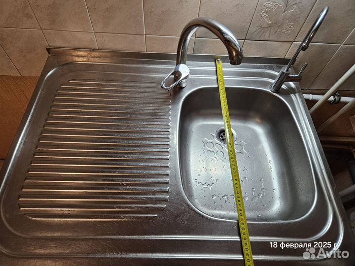 Мойка для кухни из нержавейки с крылом