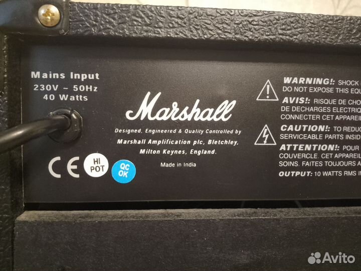 Комбоусилитель Marshall mg10CD
