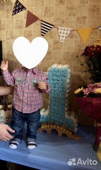 Рубашка для мальчика 6-12 месяцев