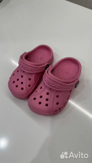 Crocs сабо детские c7 (24) размер розовые