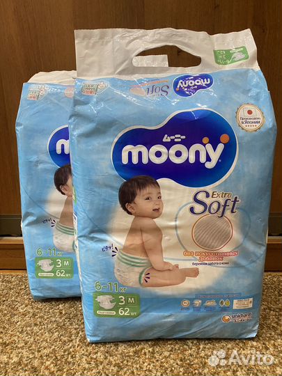 Подгузники Moony Extra Soft m