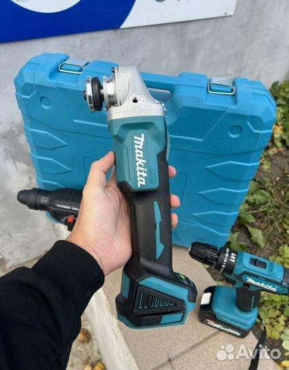 Makita 3 в 1 ушм + шуруповерт + перфоратор