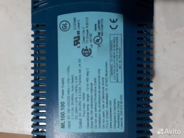 Блок питания Puls ML 100.100 24V 4.2A