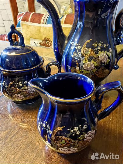 Сервиз кофейный синий Япония