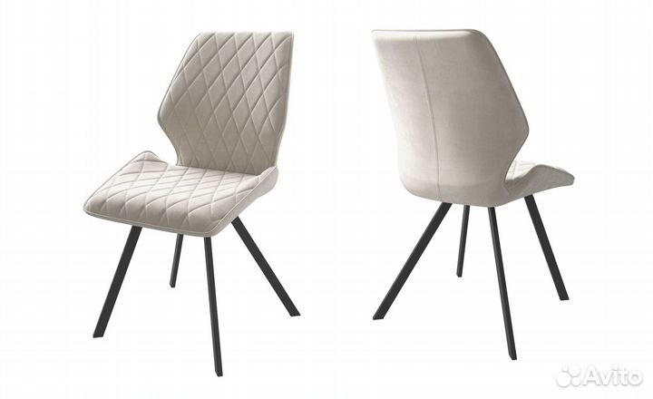 Стул rafael, каркас металл черный/ткань cream LUX