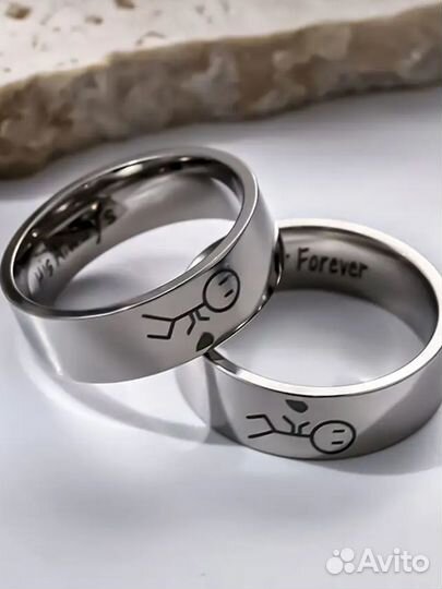 Парные кольца женская бижутерия набор в подарок дл
