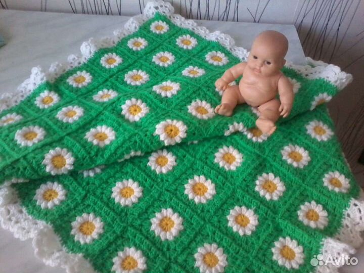 Плед детский вязаный