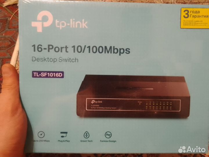 Коммутатор (switch ) TP-Link 16-Port 10/100Mbps