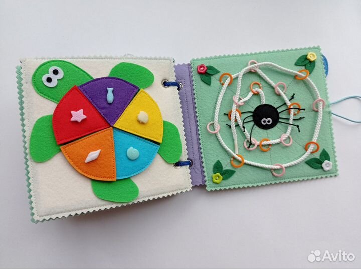 Развивающая книжка игрушка из фетра 1-3 года