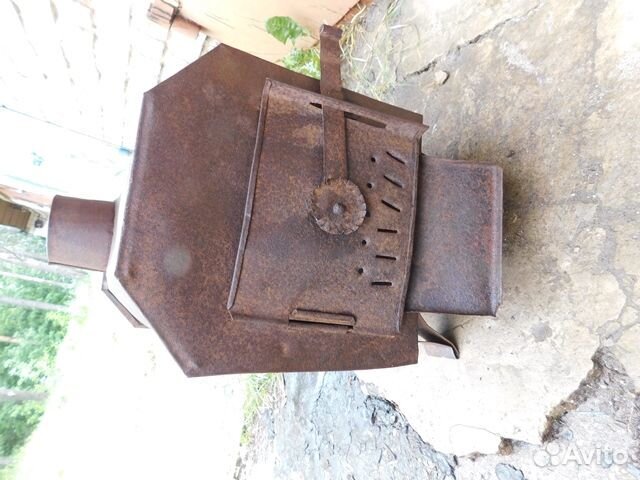 Антикварная.жестяная печь-буржуйка-комнатная СССР