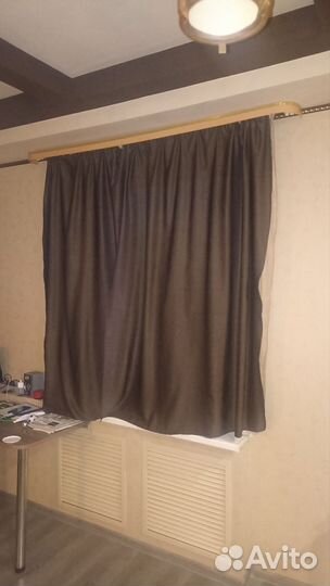 Комплект шторы и тюль, с карнизами