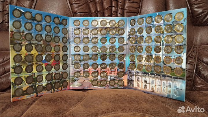 Полный набор б/м 10р 2000-2023 два двора 131монета