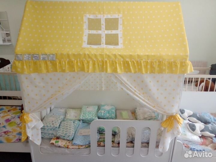 Кроватрка детская Домик 1600-800