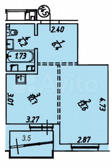 1-к. квартира, 37,8 м², 5/18 эт.