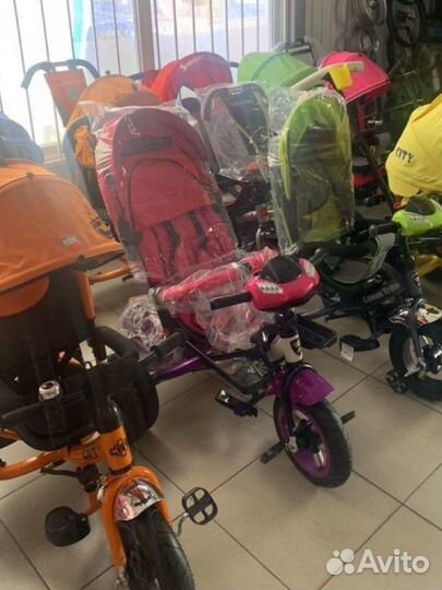 Велосипеды трёхколёсные беговелы