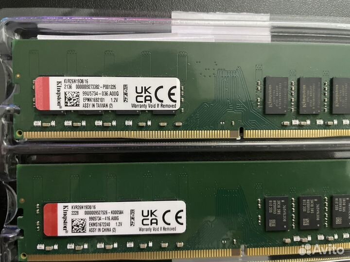 Оперативная память kingston ddr4 32 gb 2666